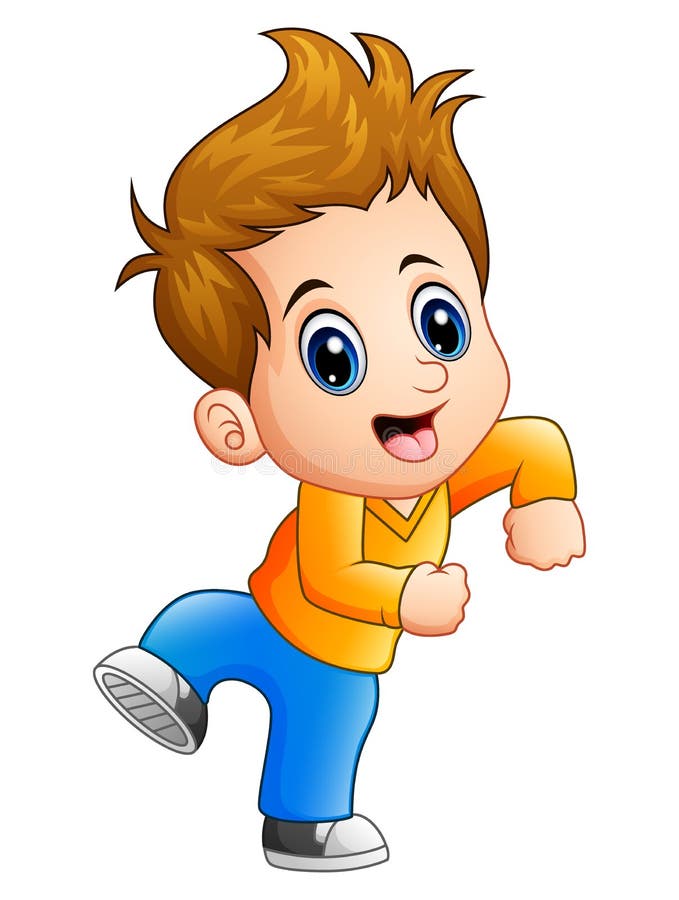 Cute boy cartoon posing stock vector. Illustration of hair - 98004929