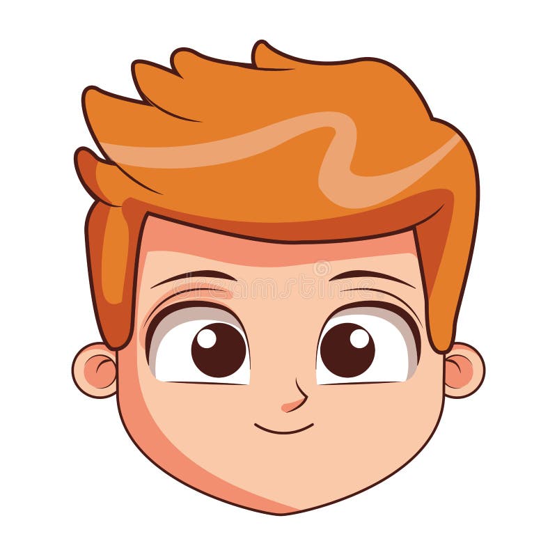 Cute boy face cartoon stock vector. Illustration of kids - 110654225