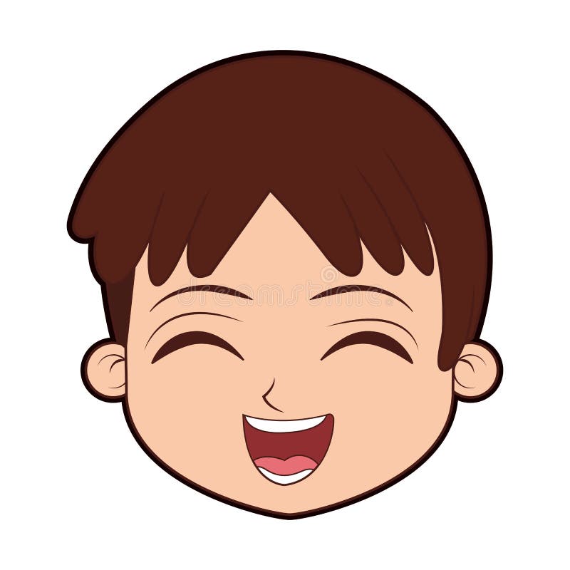 Cute Boy Face Cartoon Stock Vector Illustration Of Children 110656271