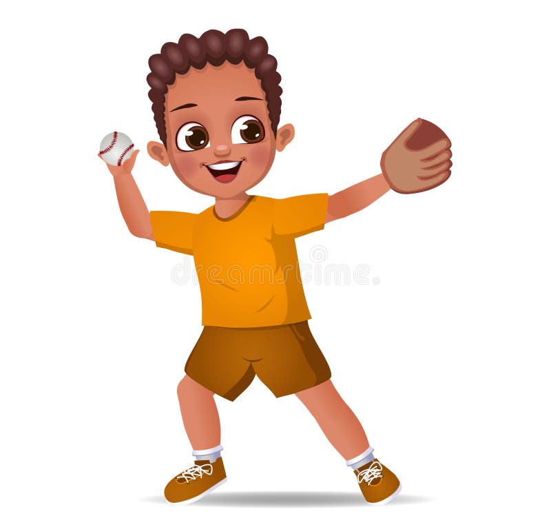 Kid Throwing Baseball Stock Illustrations 96 Kid Throwing Baseball