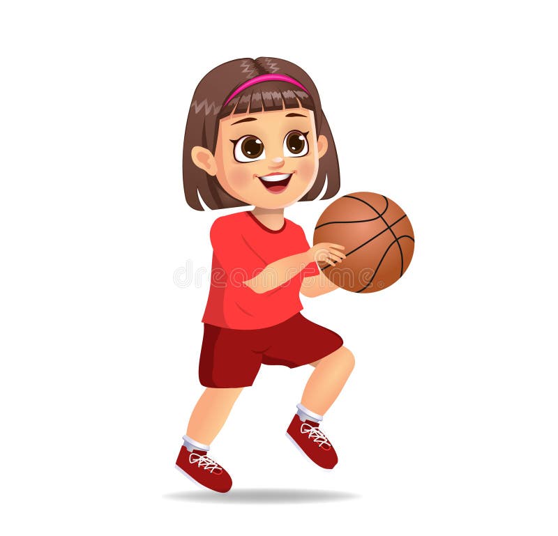 Happy Cute Kid Boy Play Train Basketball Stock Illustrations 23 Happy