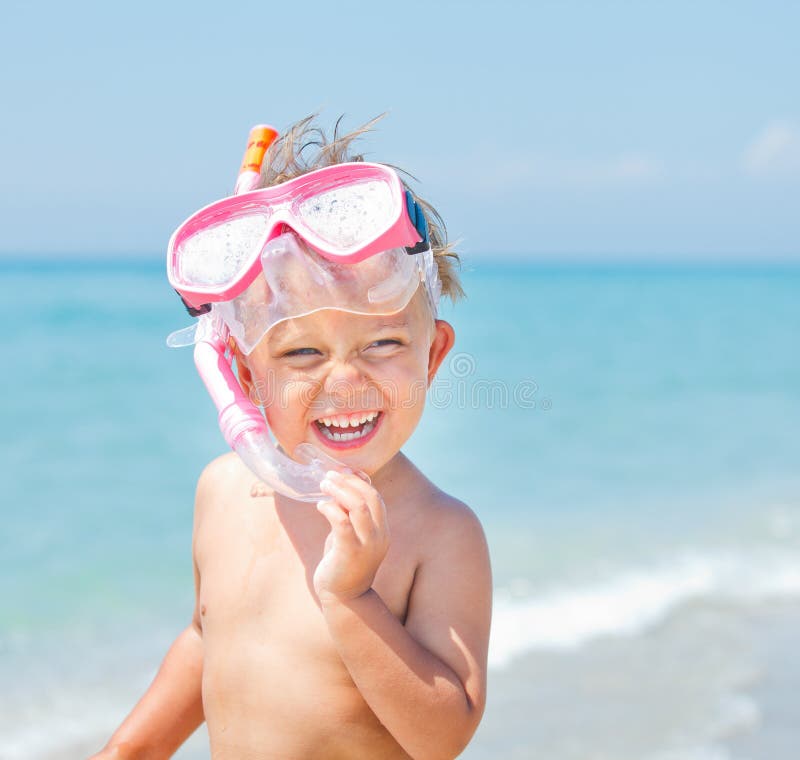 Boy Snorkeling Towards You in the Sea Stock Photo Image of leisure