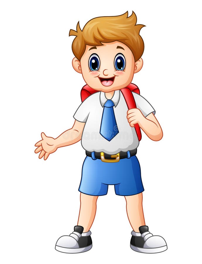 Boy In School Uniform Cartoon