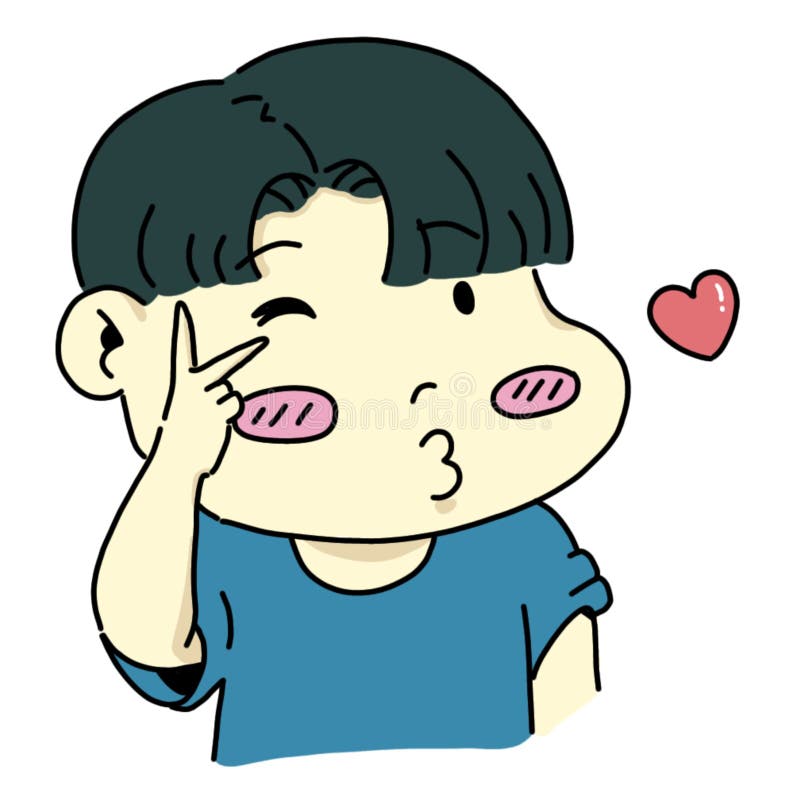 Cute Boy sticker stock illustration. Illustration of sticker 243107041