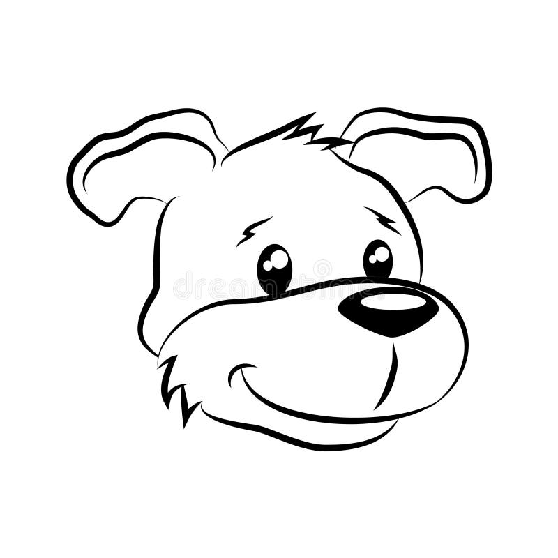 Cute Dog Pet Illustration Cartoon Icon Stock Vector - Illustration of ears,  cute: 135179325