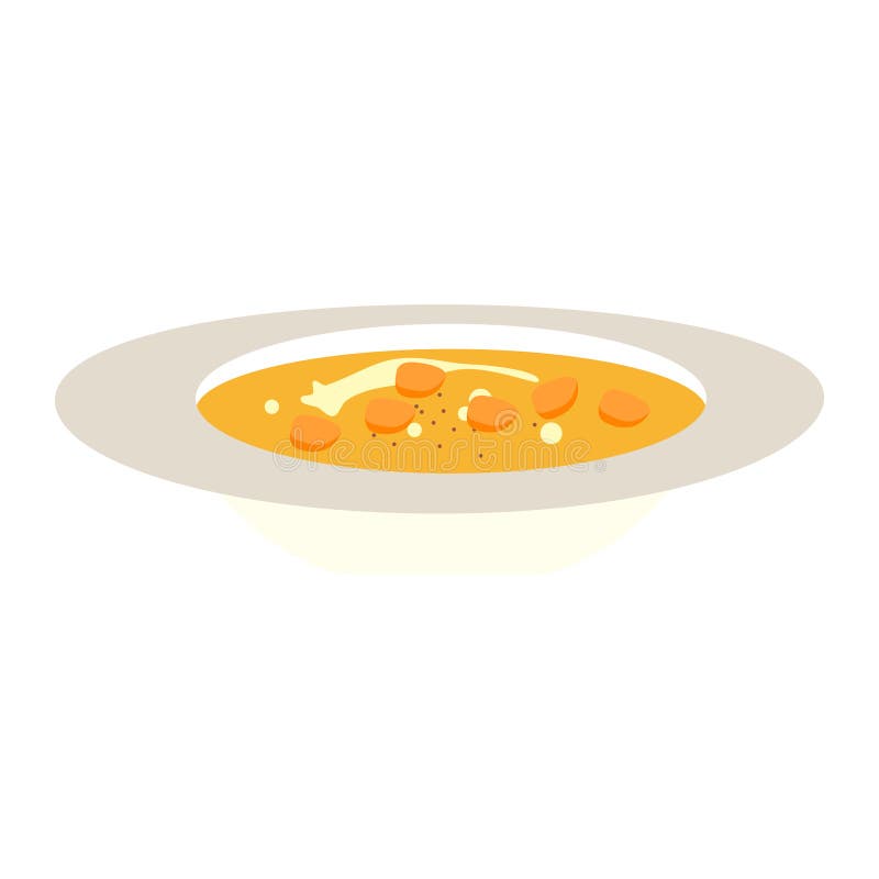Doctor squash slices in a cartoon bowl Royalty Free Vector