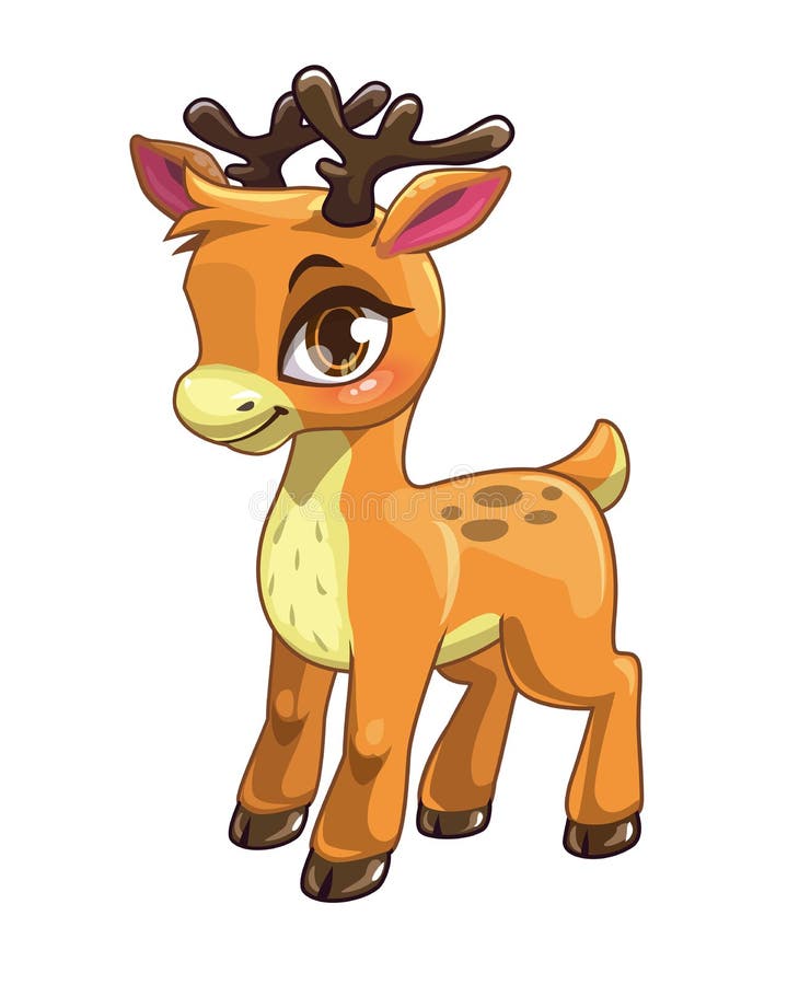 Cute cartoon baby deer stock illustration Cute cartoon baby deer stock illustration