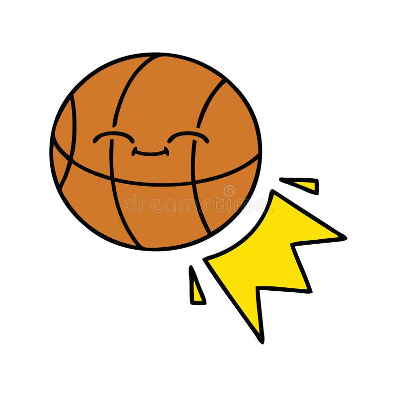 Cute cartoon basketball stock vector. Illustration of cartoon 149285097