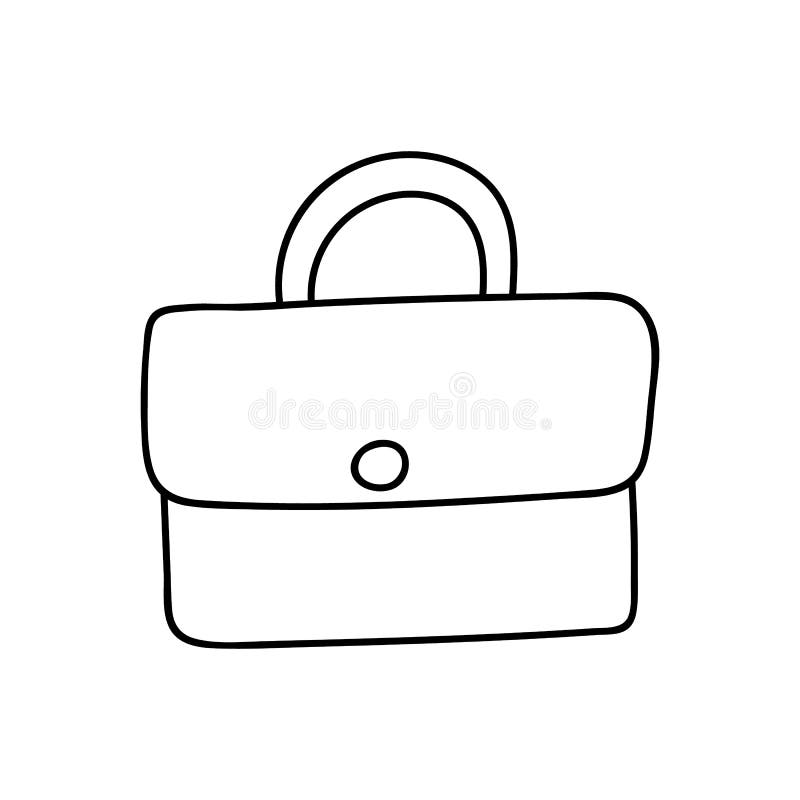 Cute Cartoon Briefcase With Buttons For Documents For Office Work School University Vector Doodle Illustration Isolated On The Stock Vector Illustration Of Case Agreement 221829397