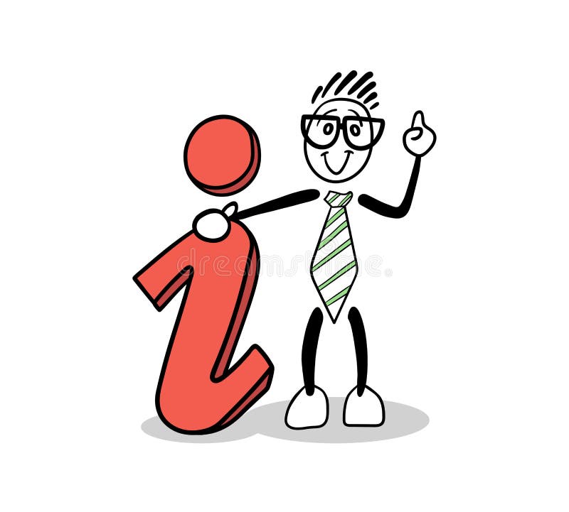 Cute cartoon businessman showing info sign stock illustration Cute cartoon businessman showing info sign stock illustration