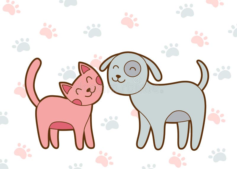 Cute cartoon cat and dog stock vector. Illustration of animal - 37825256 Cute cartoon cat and dog stock vector. Illustration of animal - 37825256