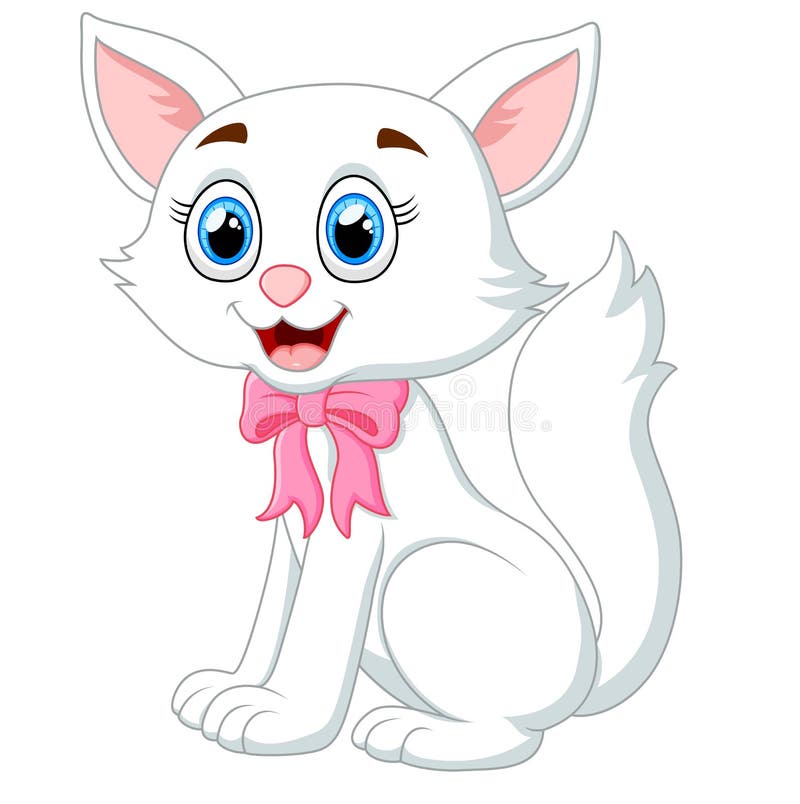 Cute cartoon cat royalty free illustration