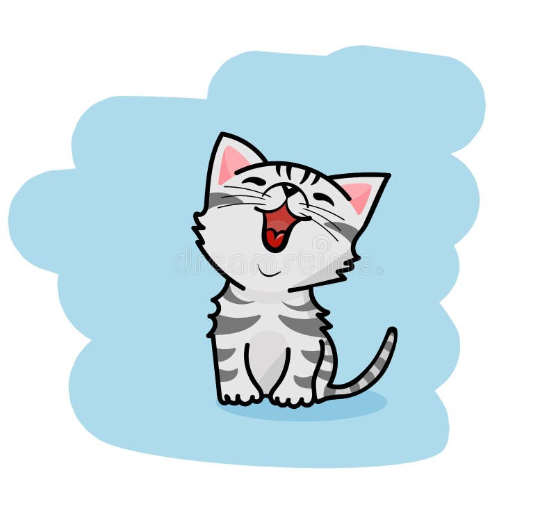 Cute Cartoon Cat Sitting and Smiling Stock Vector - Illustration of drawn, decal: 152283646 Cute Cartoon Cat Sitting and Smiling Stock Vector - Illustration of drawn, decal: 152283646