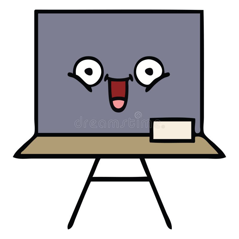 Cute Cartoon of a Chalkboard Stock Vector Illustration of vector