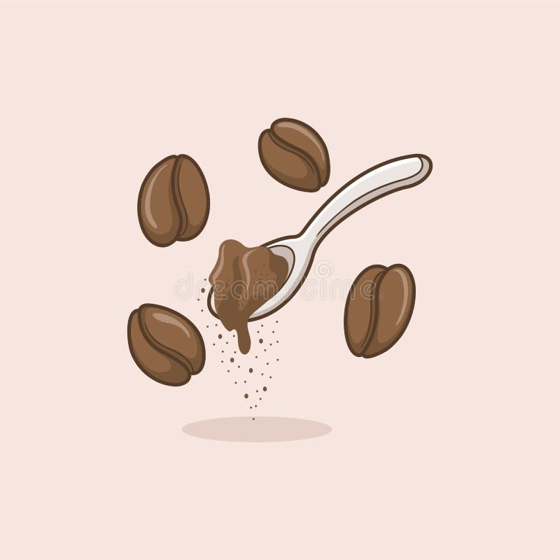 Cute Cartoon Coffee Grounds Stock Vector Illustration of background
