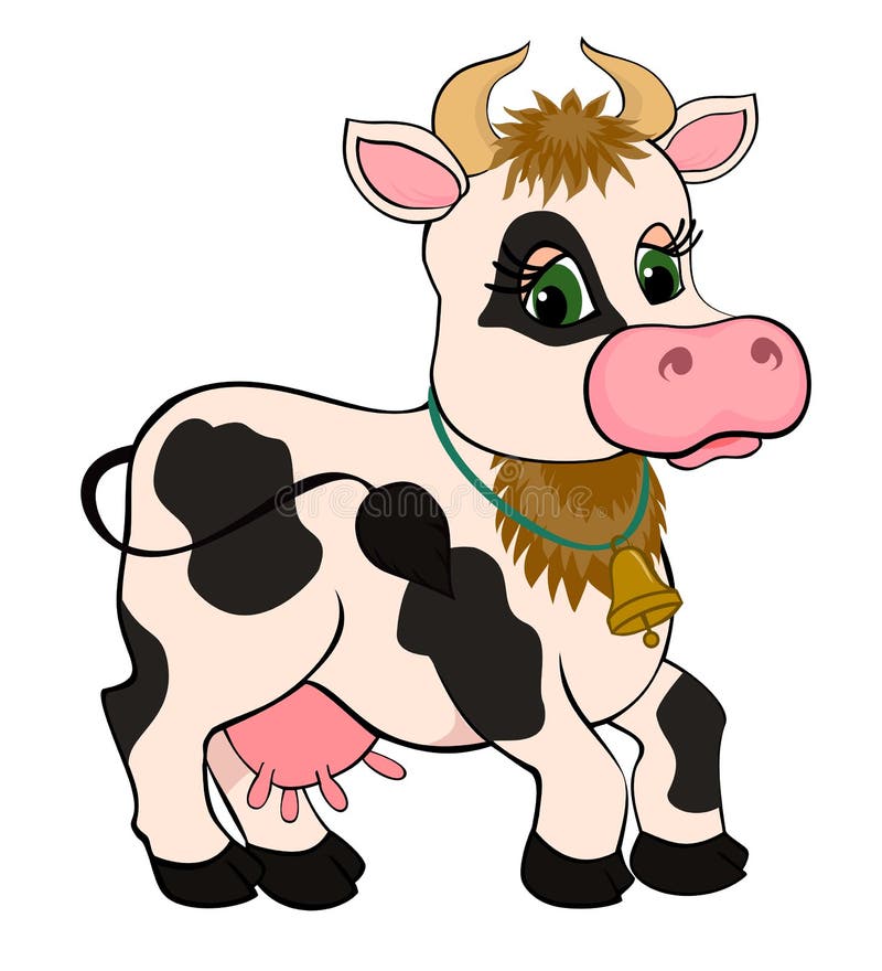 Cute cartoon cow