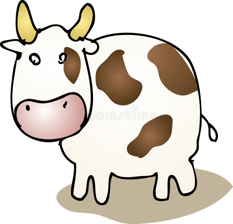 Download Cute cartoon cow stock vector. Illustration of illustration - 9814998