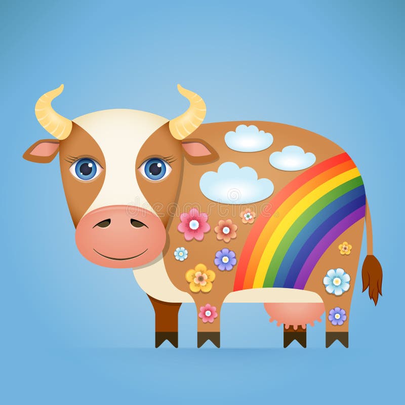 Cute Cartoon Cow