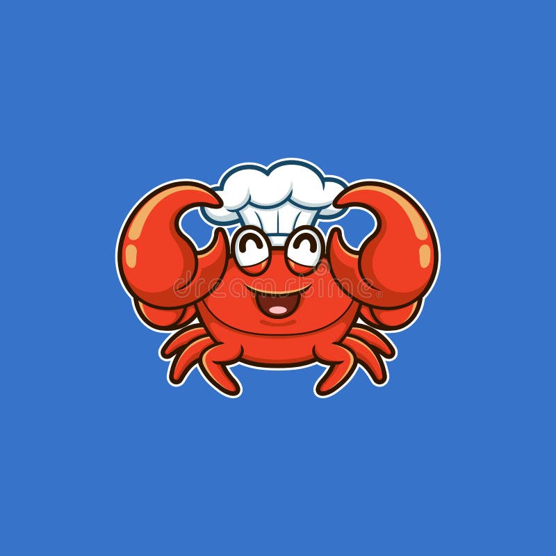 Cute cartoon crab mascot stock vector. Illustration of logo 268315217