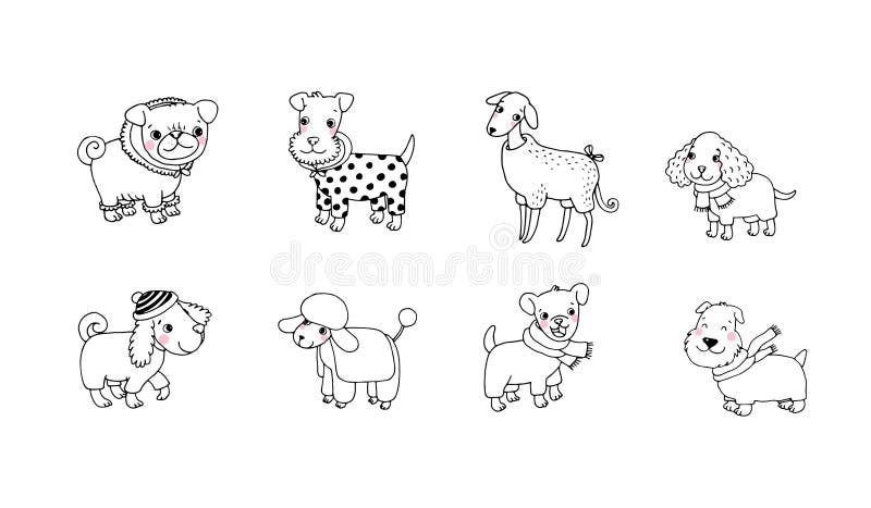 Cute Cartoon Dog Breeds. Happy Animals. Vector Illustration Stock Vector - Illustration of drawing, furry: 133495614 Cute Cartoon Dog Breeds. Happy Animals. Vector Illustration Stock Vector - Illustration of drawing, furry: 133495614