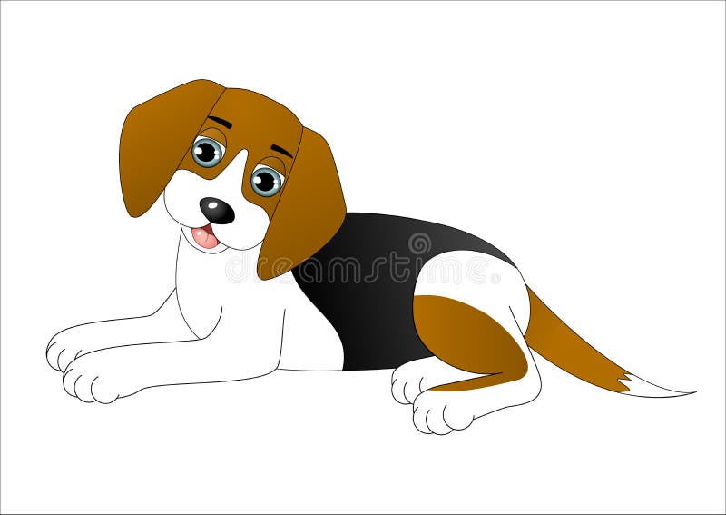 Cute cartoon dog