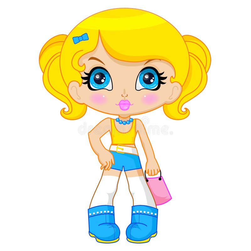 Cute cartoon doll stock vector. Illustration of paper - 54131426
