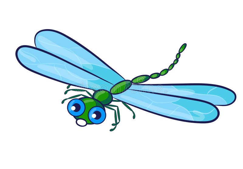 Cute cartoon dragonfly stock vector. Illustration of beauty - 112600987
