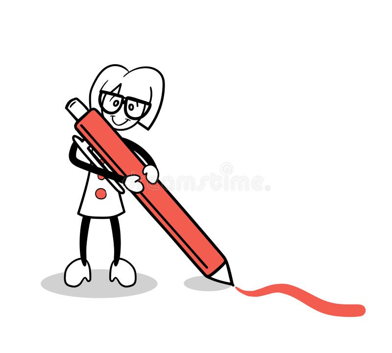 pen sketch red Cute Stock Vector With Pen Drawing Red Cartoon