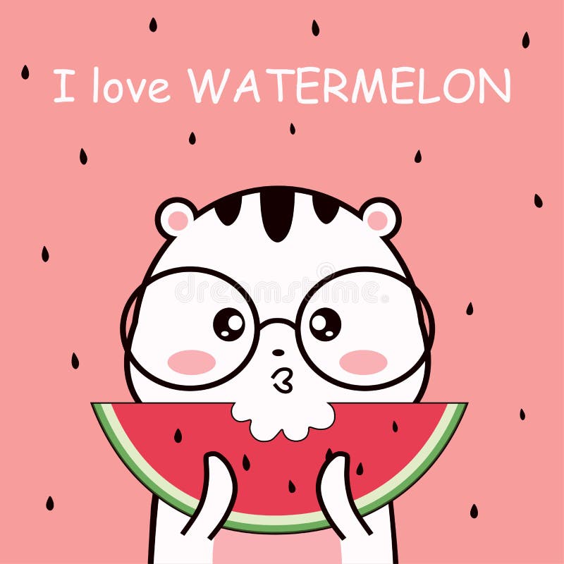 Cute Cartoon Eat Watermelon and Background Seed Stock Vector - Illustration of watermelon, card: 128212362 Cute Cartoon Eat Watermelon and Background Seed Stock Vector - Illustration of watermelon, card: 128212362