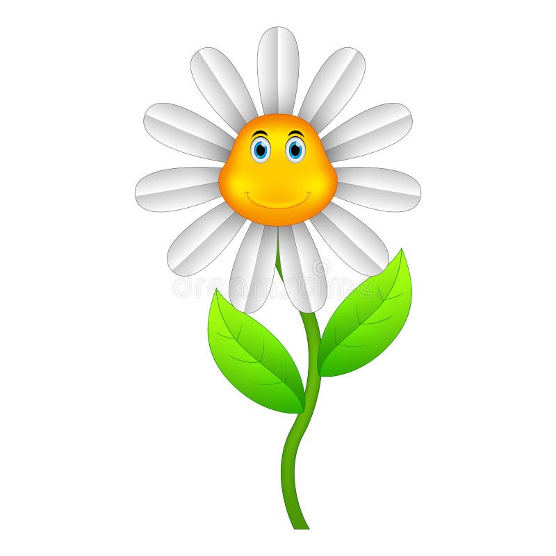 Cute Cartoon flower stock vector. Illustration of environment - 128662287