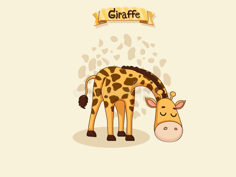 Cute Cartoon Giraffe Characters. Kids, baby vector art illustration with funny animal cartoon royalty free illustration Cute Cartoon Giraffe Characters. Kids, baby vector art illustration with funny animal cartoon royalty free illustration
