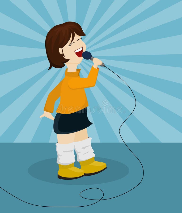 girl singers clipart