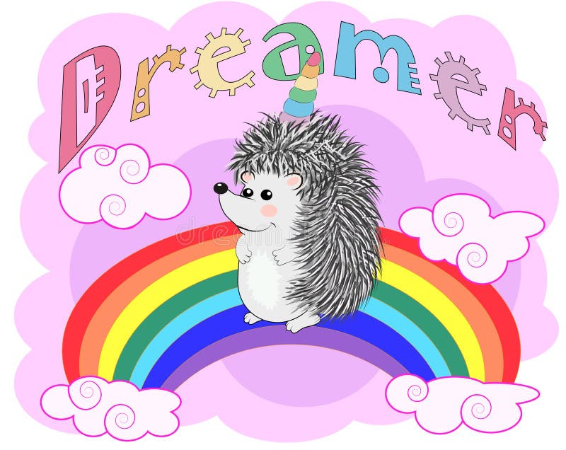 Rainbow,Hedgehogs Unicorn Cats and Otters