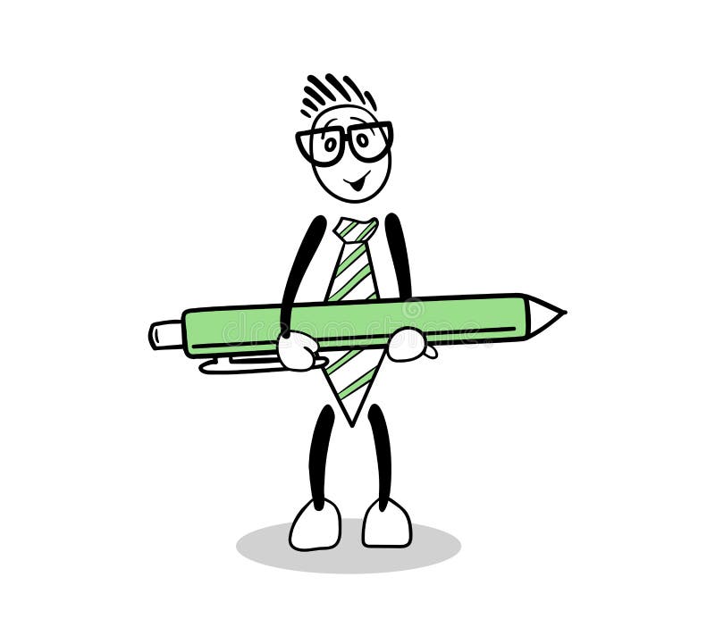 Cute Cartoon Holding Green Pen Stock Vector - Illustration of cartoon, happy: 54023812 Cute Cartoon Holding Green Pen Stock Vector - Illustration of cartoon, happy: 54023812