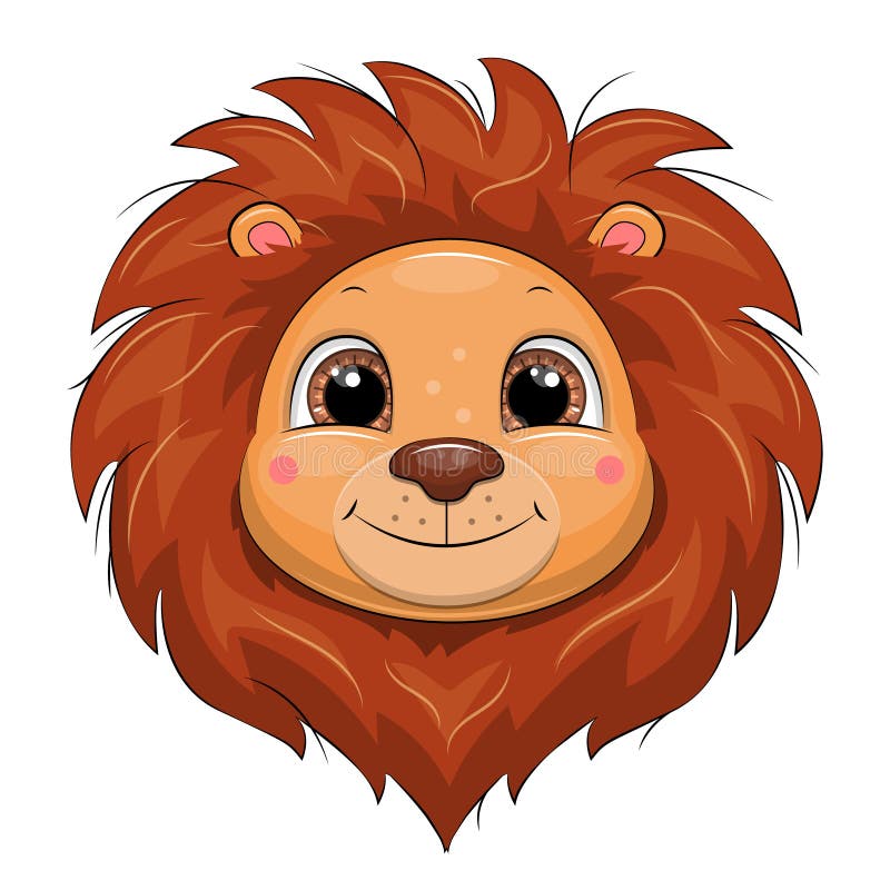 Cute Cartoon Lion Head with Beautiful Mane. Stock Vector - Illustration of beautiful, baby: 218231908 Cute Cartoon Lion Head with Beautiful Mane. Stock Vector - Illustration of beautiful, baby: 218231908