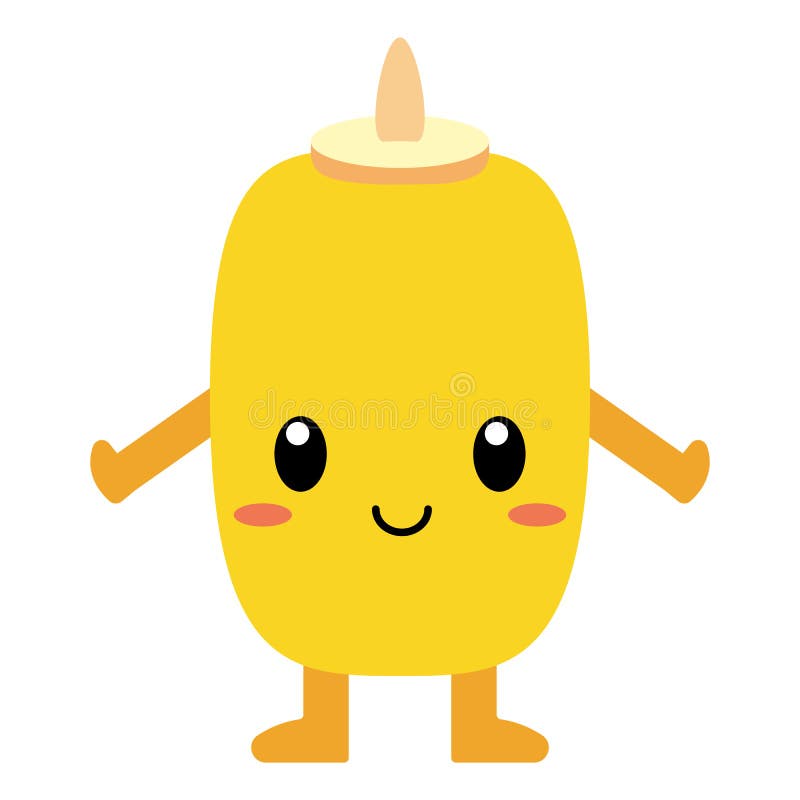 Cute cartoon mustard isolated royalty free illustration
