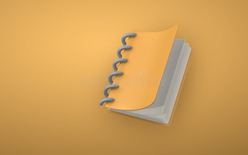 Cute cartoon notepad and pencil. Realistic 3d school object. Vector illustration vector illustration