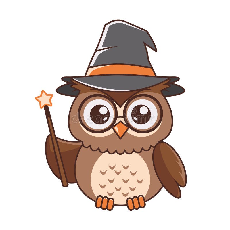 Funny Cute Owl Magical Wizard Hat T-Shirt Funny Cute Owl Magical Wizard Hat T-Shirt