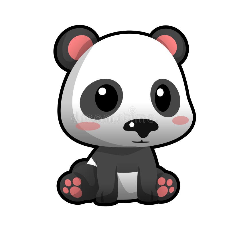 Cute cartoon panda stock image. Illustration of panda - 48745845