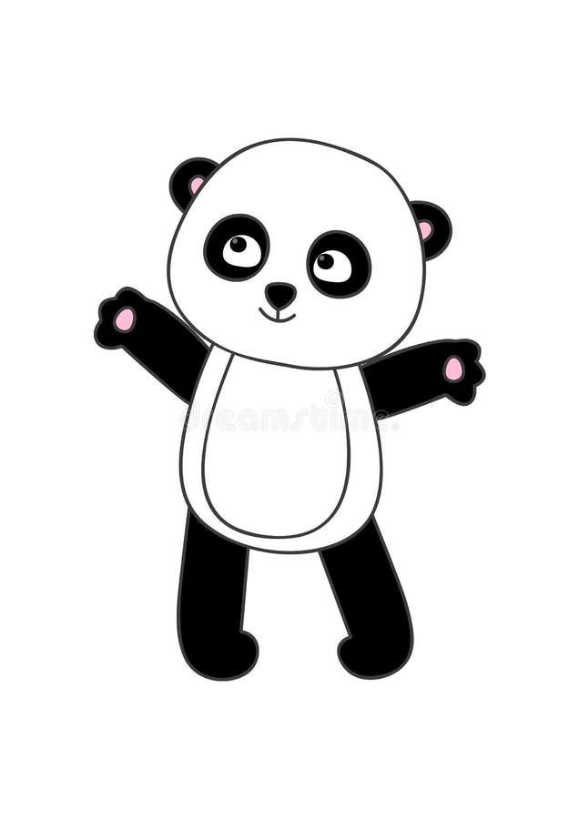 Cute cartoon panda stock vector. Illustration of animal - 64863090