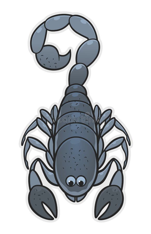 Cute cartoon scorpion vector illustratie. Illustration of leuk - 159823576