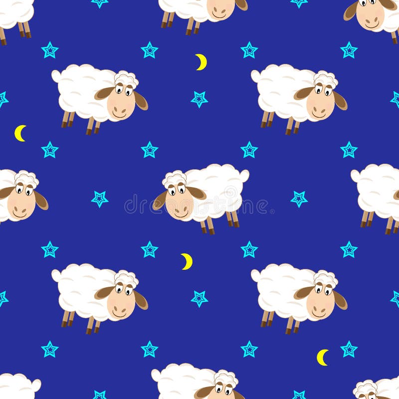 Cute cartoon sheep stock illustration