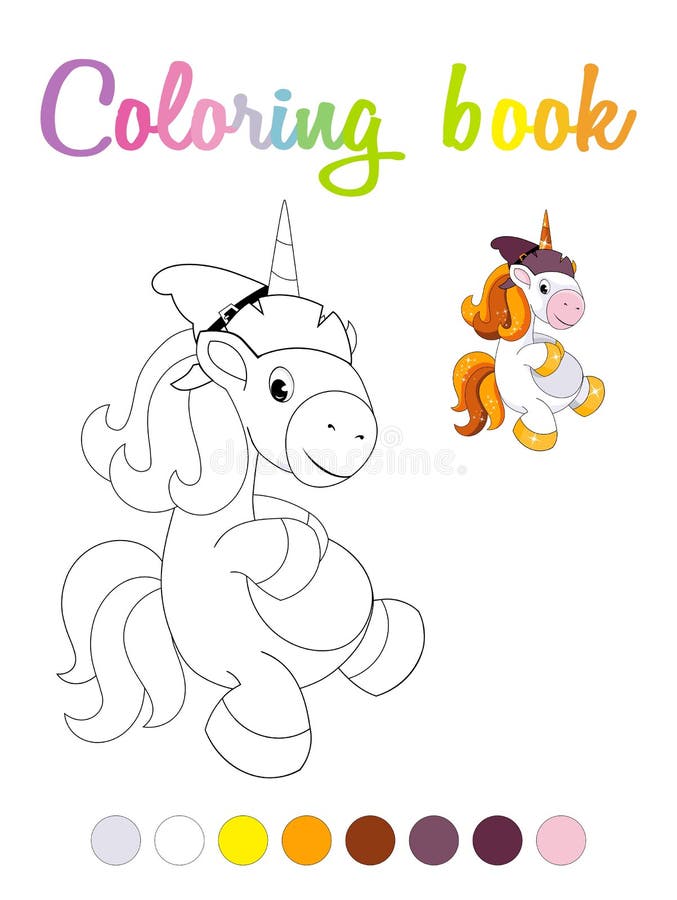 Unicorn Doodles Coloring Book For Kids Happy and Smiling