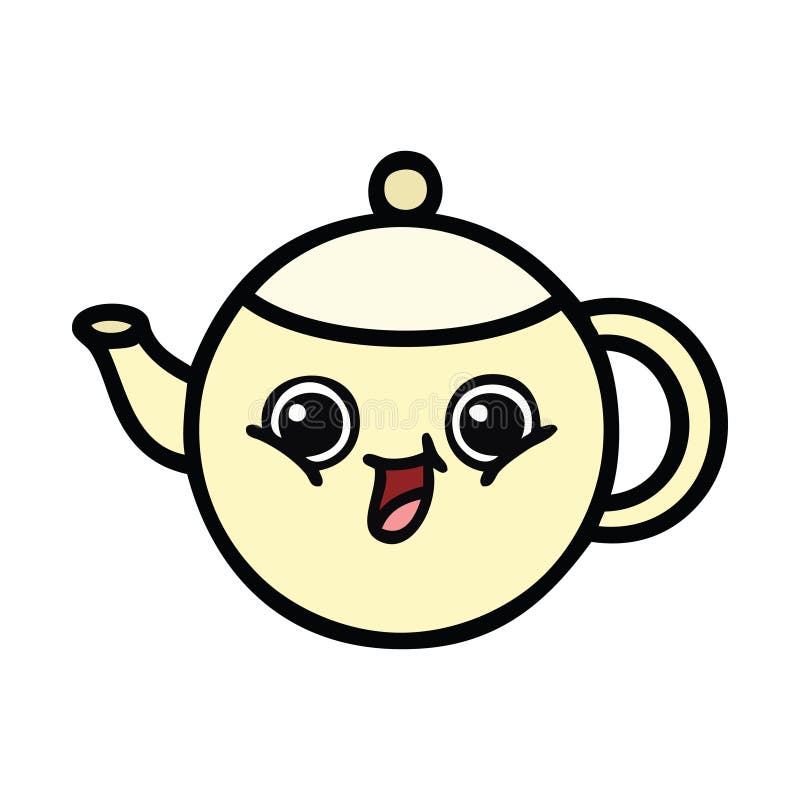 Cute cartoon tea pot stock vector. Illustration of clipart - 149230122