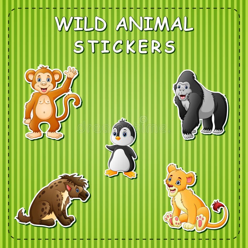 Cartoon Wild Animals Background Stock Vector Illustration of farm