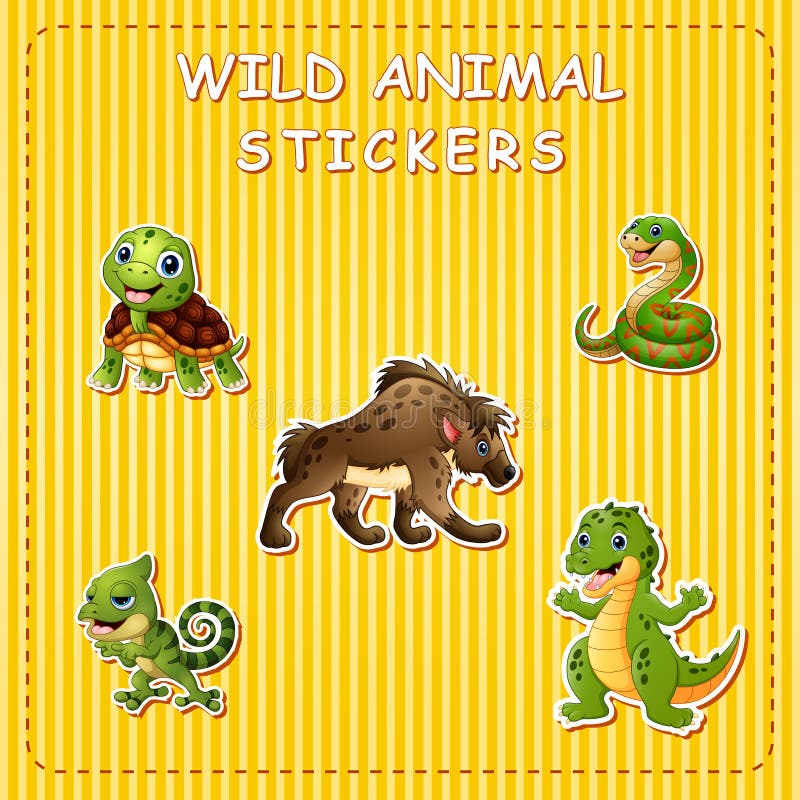 Cartoon Wild Animals Background Stock Vector Illustration of farm