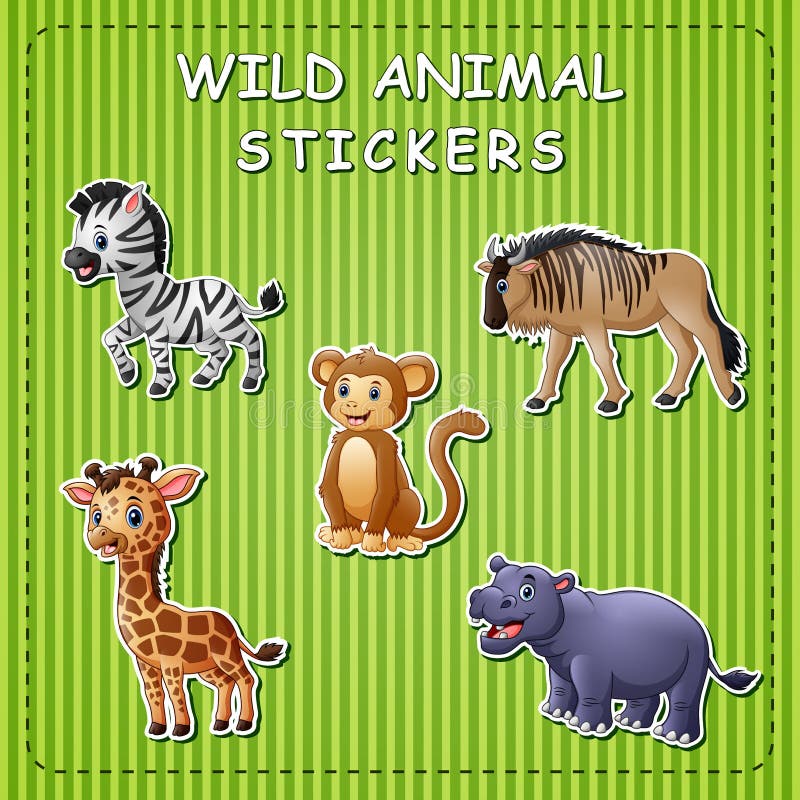 Cartoon Wild Animals Background Stock Vector Illustration of farm