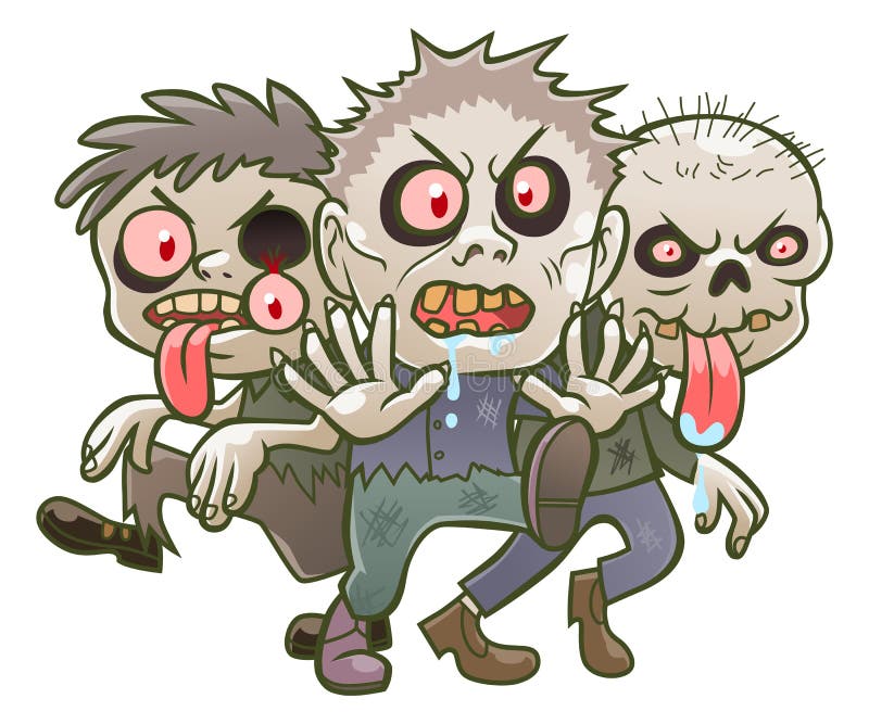 Cute cartoon zombies.