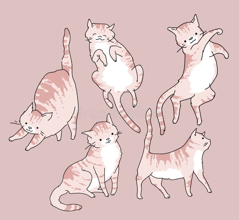 Cute Cat In Funny Cartoon Style Stock Vector Illustration Of Joke Comic