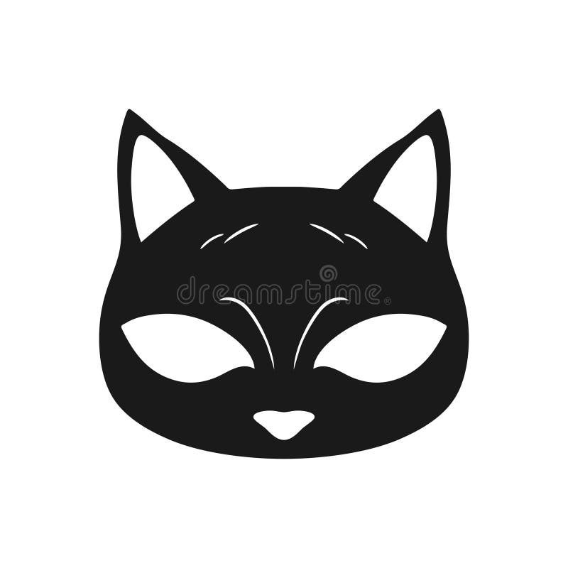 Cat Mask Logo of Animal Face Clipart Stock Vector - Illustration